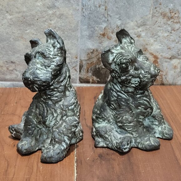 McClelland Barclay 1932 Pair of Bronze Bookends Scottish Terriers - Picture 14 of 15